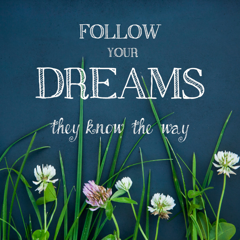 follow your dreams, they know they way