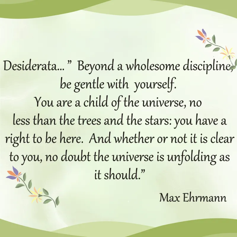 Desiderata excerpt